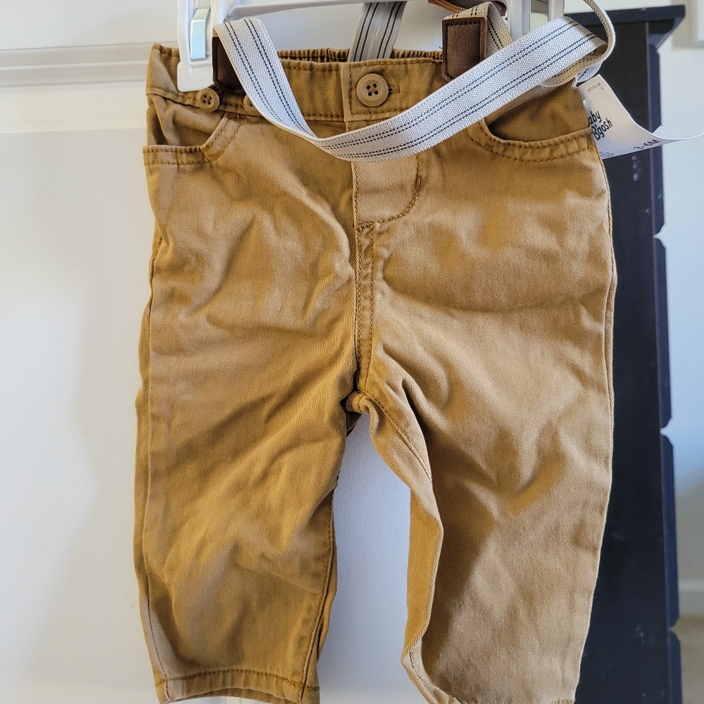 Baby B'gosh white shirt and khaki pants set